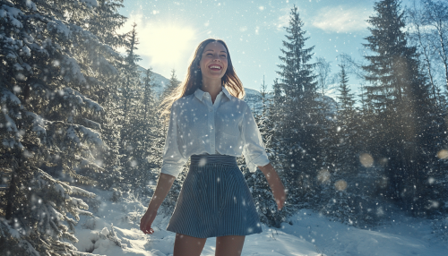 A Smiling Woman in Classy Winter Fashion