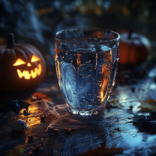 A Spooky Halloween Glass of Water
