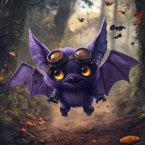 A Steampunk Bat's Flight in Enchanted Forest A Steampunk Bat's Flight in Enchanted Forest