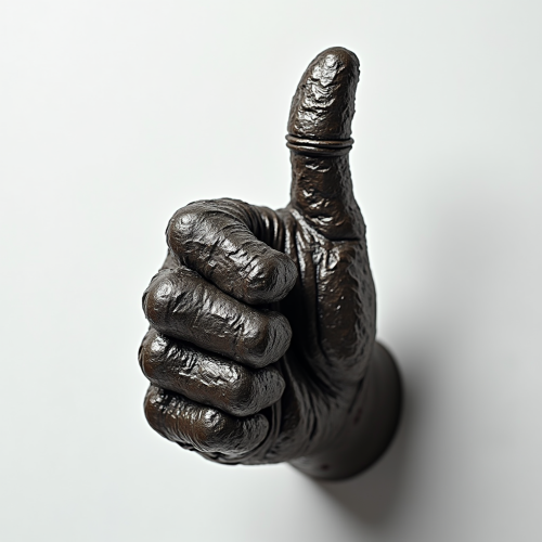 A Steel Rebar Shaped into a Thumbs-Up
