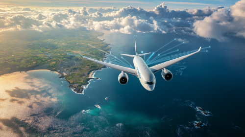 A Stunning Earth and A350 in Flight