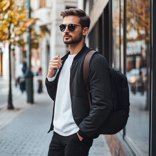 A Stylish 36-Year-Old Man and His Gadgets