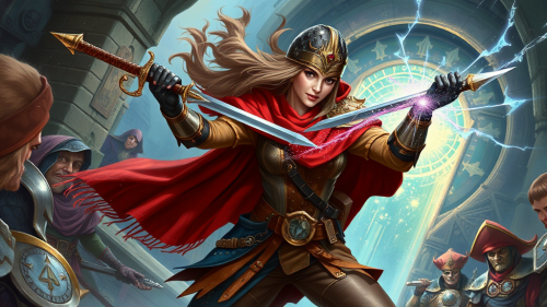 A Swashbuckler's Magical Battle and Teleportation