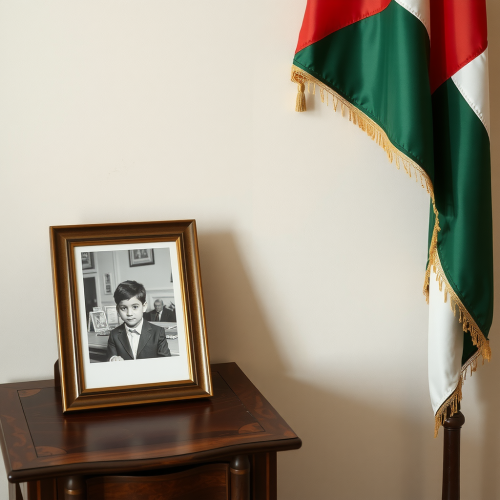 A Table, Picture, Palestinian Flag, Age, Childhood, Martyrdom A Table, Picture, Palestinian Flag, Age, Childhood, Martyrdom