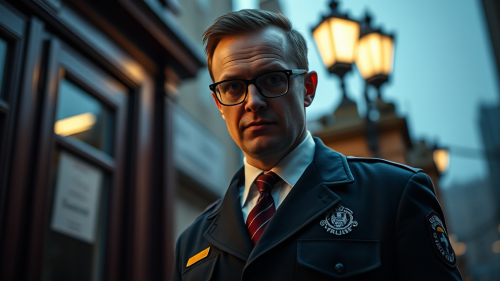 A Tall Creepy British Staff Member with Glasses