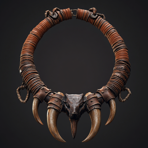 A Tribal Warchief's Necklace with Cat Claws