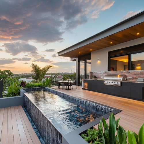 A Two-Storey Home with Rooftop Deck and Infinity Pool