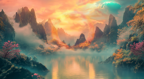A Vibrant Tao: Serene Harmony in 4K Art