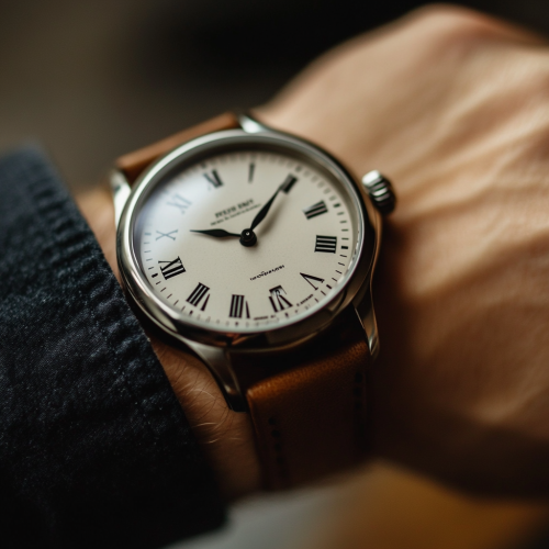 A Watch On Wrist With Ticking Seconds