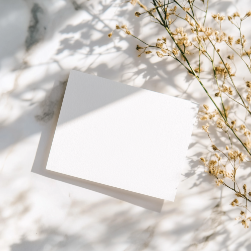A White Card with Warmth and Luxury