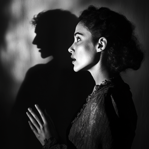 A Woman's Fearful Encounter with Dark Shadow
