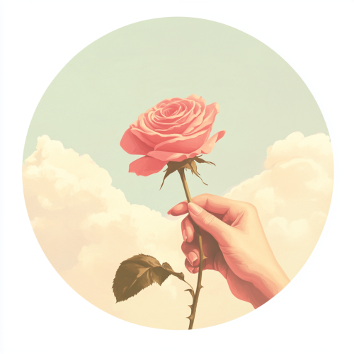 A Woman's Hand Holding a Rose
