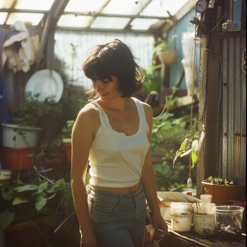 A Woman in a Garden Shed in 1979