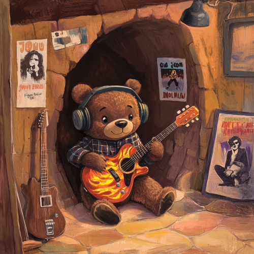 A Young Bear's Dream: Rock Star in Cave