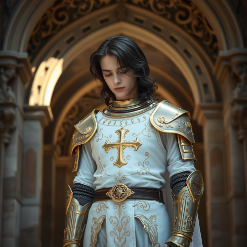 A Young Knight in Quiet Contemplation