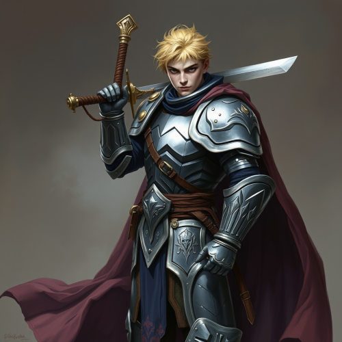 A Young Male Fighter with Double-Bladed Staff