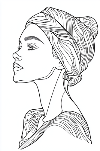 A Young Woman with Boho Pattern Design on Wood