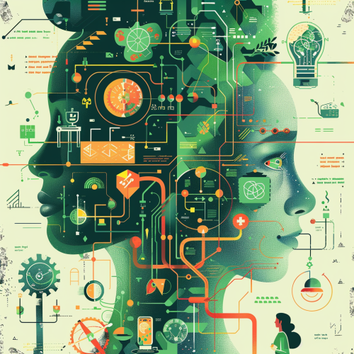 A banner showing teamwork, math, and empathy