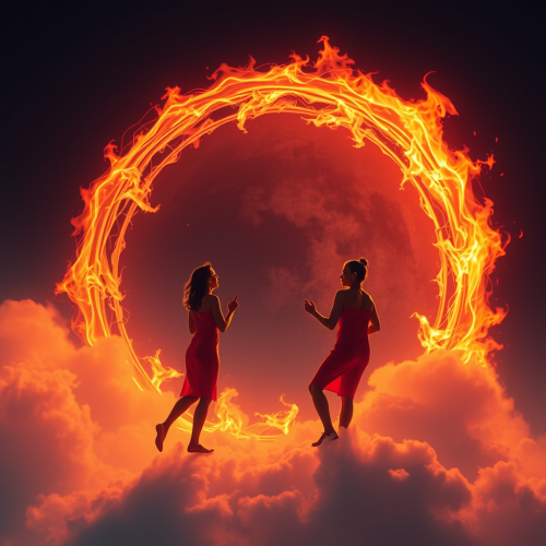 A beautiful mix of hot and cool colors.