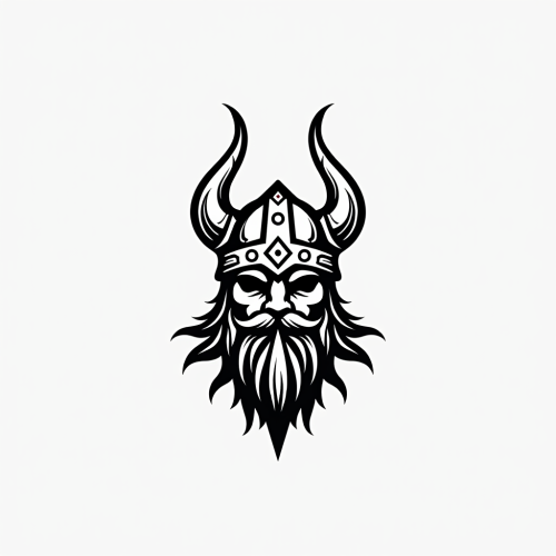 A black and white diagram of a viking helmet.