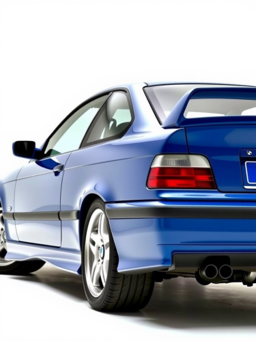 A blue BMW E36 M3 3.2 EVO 1998.
