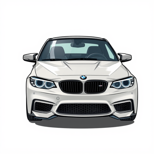 A cartoon drawing of the BMW M3 F80.