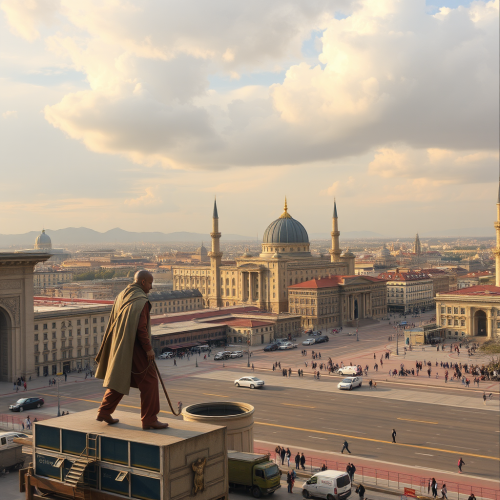 A colorful abstract painting with numbers and shapes.