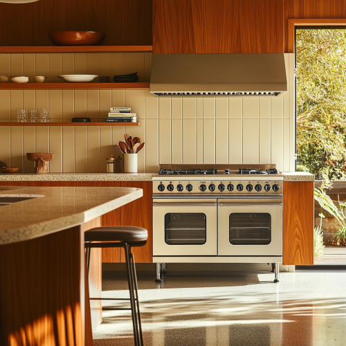 A cozy midcentury kitchen in New Zealand home