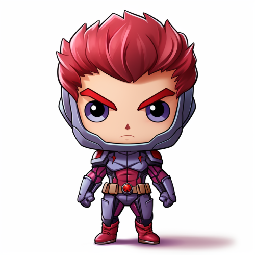 A cute chibi boy Magneto from X-men.