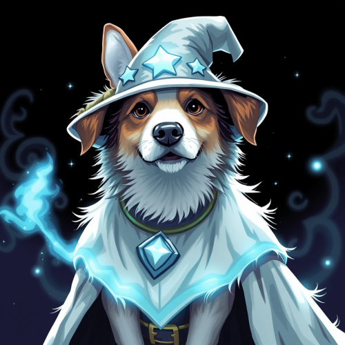 A cute wizard dog as main hero.