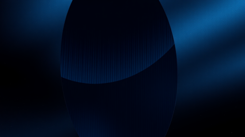 A dark blue abstract 3D wallpaper with shadows.