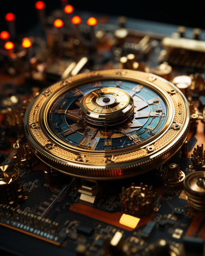 A detailed, cinematic hyper-realistic Bitcoin empire in 16k