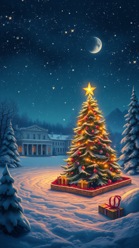 A festive Christmas wallpaper for your mobile device.