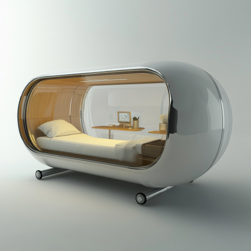 A futuristic cylindrical living module for small apartments A futuristic cylindrical living module for small apartments