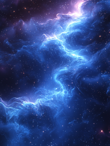 A gentle blue phoenix of regeneration and vitality