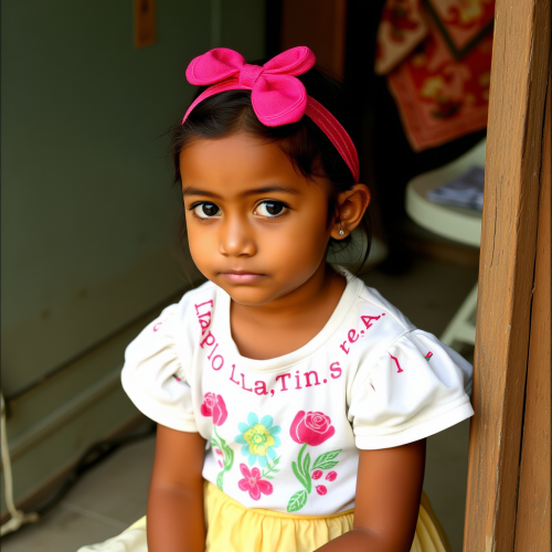 A girl standing in a vibrant sunflower field.