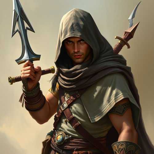 A half-elf ranger rogue in Egyptian fantasy land. A half-elf ranger rogue in Egyptian fantasy land.