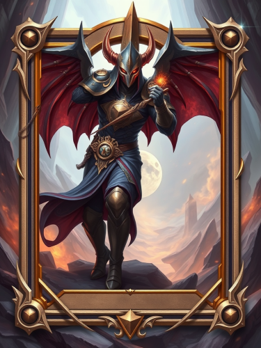 A magical trading card with blank space.