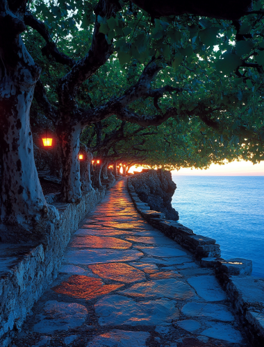 A magical warm sunrise on Amalfi Coast