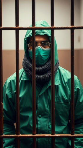 A man named Kejriwal in jail wearing suit.