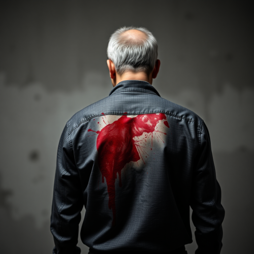 A man who was stabbed in the back.