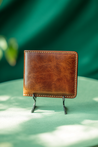 A men's wallet on stand