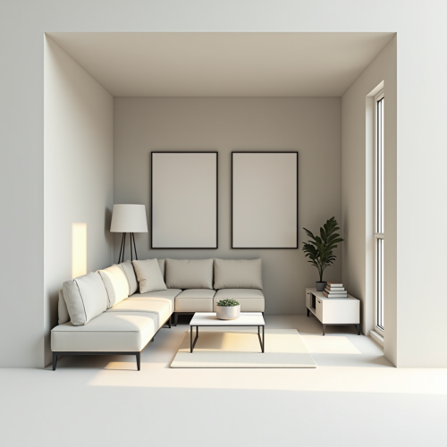 A modern home with bold black outlines.