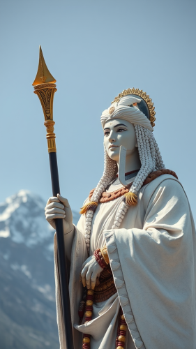 A picture of a talking robot assistant.