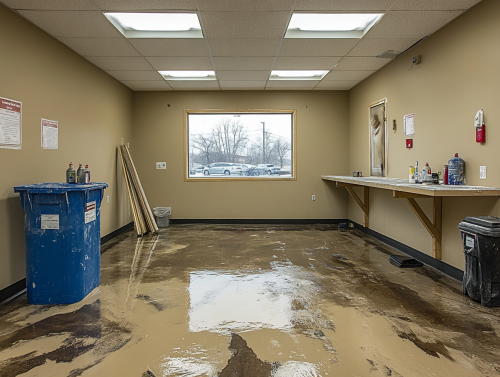 A professional painter in modern Alberta office.