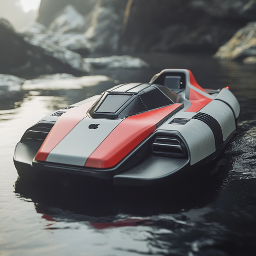 A retro speedboat concept designed by Raymond Lowe