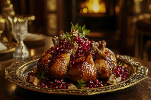 A royal dish of spatchcocked chicken with honey-glazed jewels