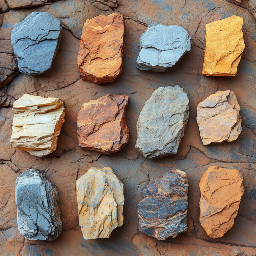 A sheet showing patterns and textures in cliffs