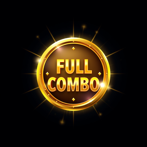 A shiny gold badge with FULL COMBO label.