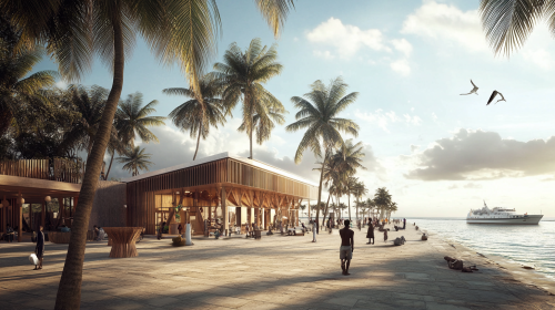 A small building inspired by trade winds.